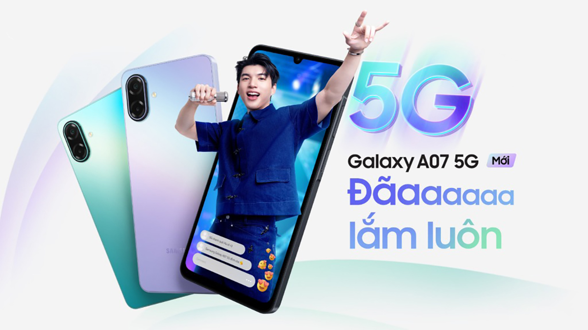 Galaxy A07 5G ra mắt tại Việt Nam: Tân binh giá tốt, đa nhiệm mượt mà, giải trí cực đã Galaxy A07 5G ra mắt tại Việt Nam: Tân binh giá tốt, đa nhiệm mượt mà, giải trí cực đã